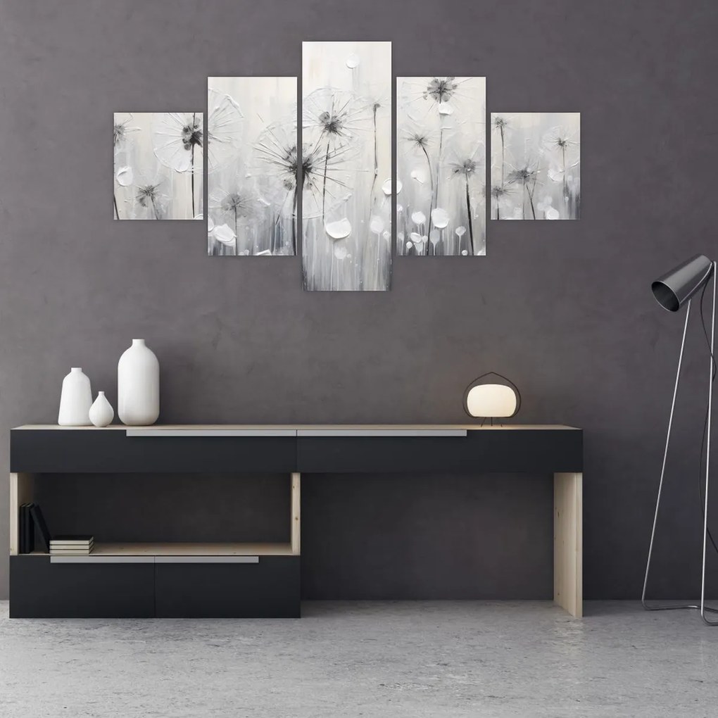 Obraz - Mlecze, malarstwo (125x70 cm)