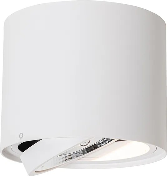 Inteligentny reflektor sufitowy biały, obrotowy i uchylny z Wi-Fi GU10 111 mm – Rondoo Up