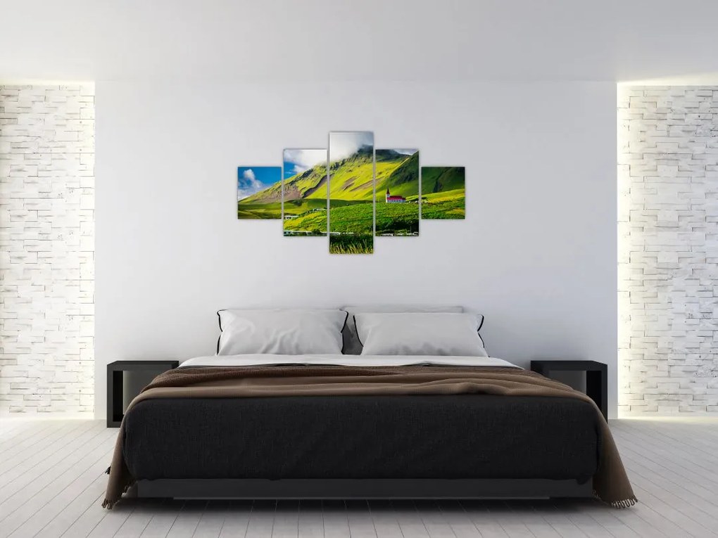 Obraz górskiego krajobrazu (125x70 cm)