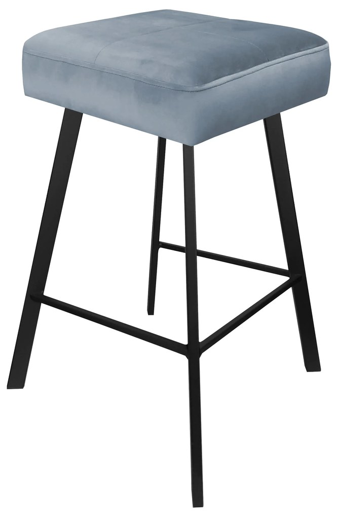 Hoker MAX krzesło barowe tkanina Welur podstawa metalowa