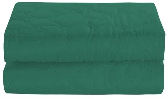 Zielona narzuta na łóżko ze wzorem STONE Rozmiar: 200 x 220 cm