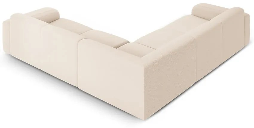Beżowy narożnik z materiału bouclé (strona zmienna/w kształcie litery L) Molino – Micadoni Home