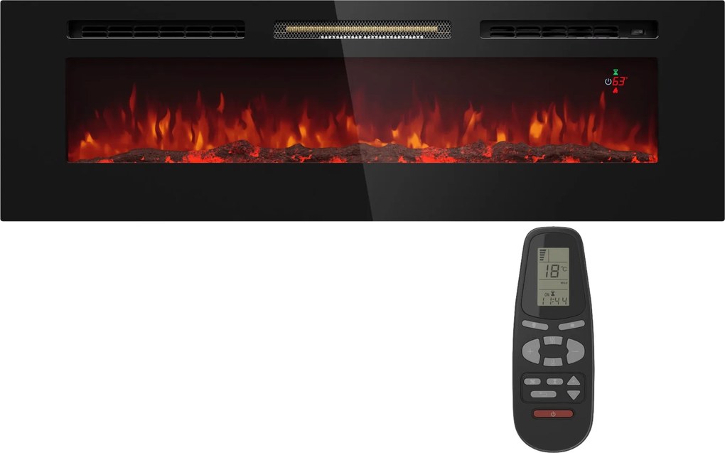 Klarstein Galeras 1800W 152cm Kominek Elektryczny Naścienny Czarny