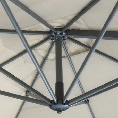 RAVENNA 330 cm - duży wahadłowy parasol ogrodowy z drążkiem bocznym : Substancja Desen - 846