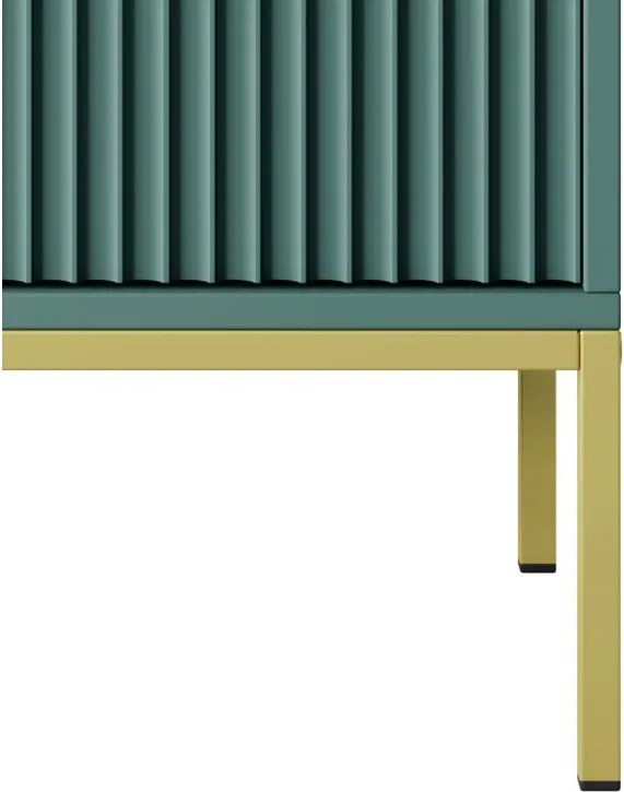 NAYA Stolik nocny S 54 zielony (LABRADOR) | złoty stelaż