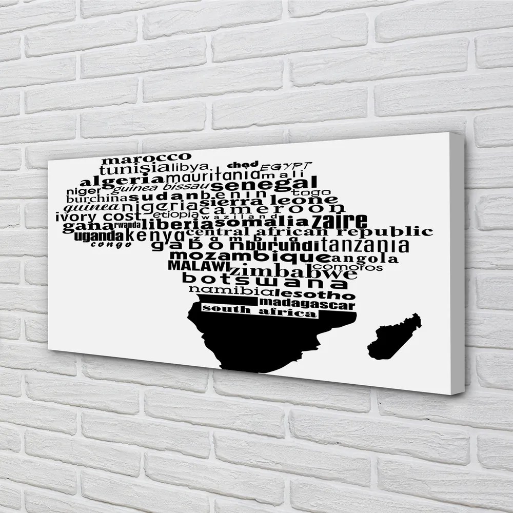 Fotoobraz na płótnie Czarno-Białe Napisy