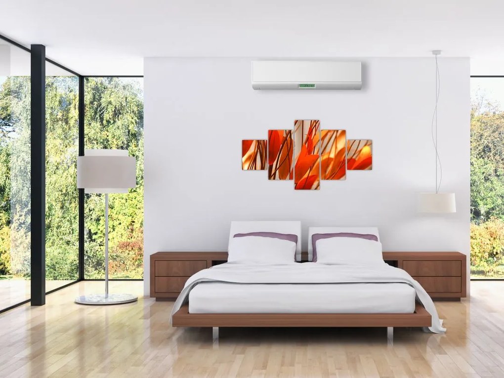 Obraz płatków kwiatów (125x70 cm)