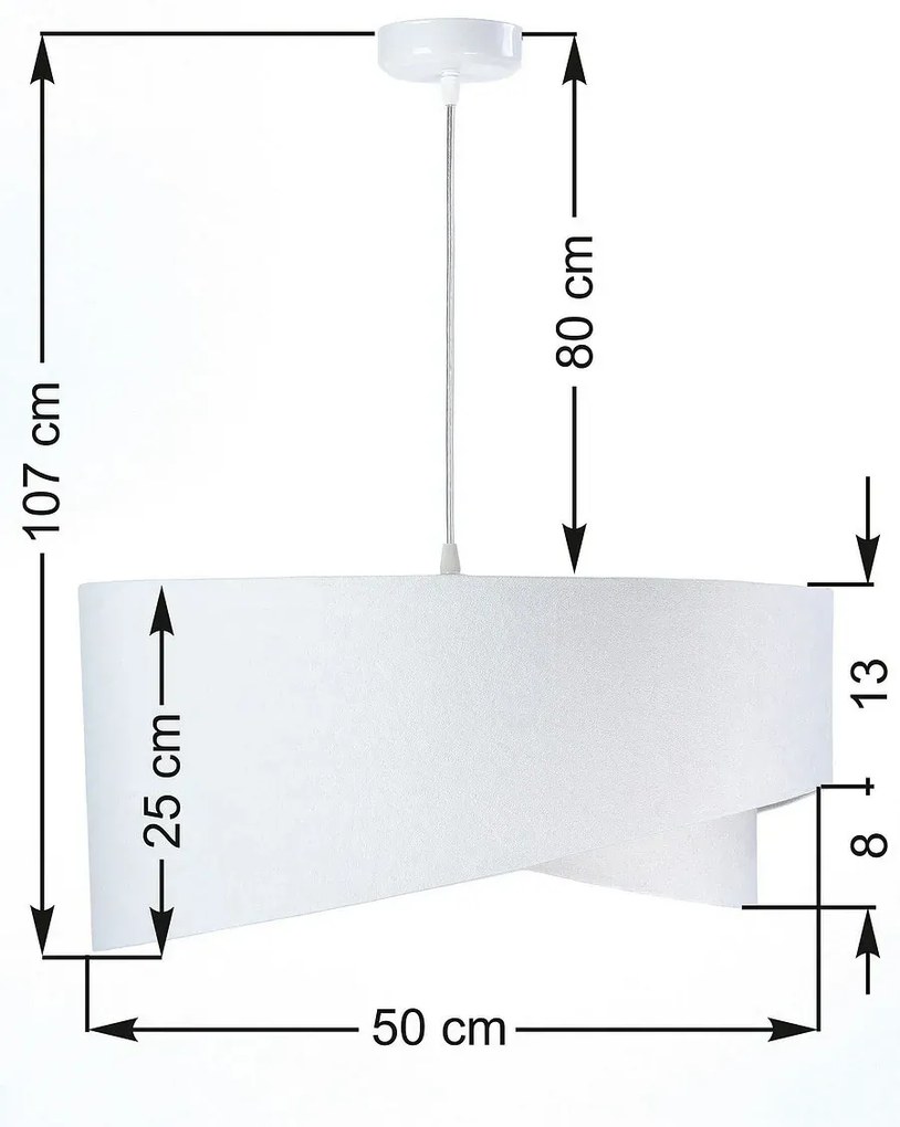 Biało-złota lampa wisząca nad stół W9-P87