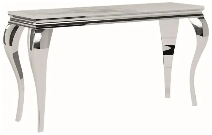 KONSOLKA PRINCE C CERAMIC BIAŁY CALACATTA/CHROM 120X40 SIGNAL