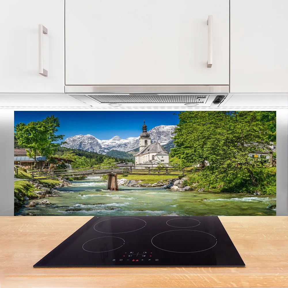 Panel Szklany do Kuchni Klasztor Nad Cichą Wodą