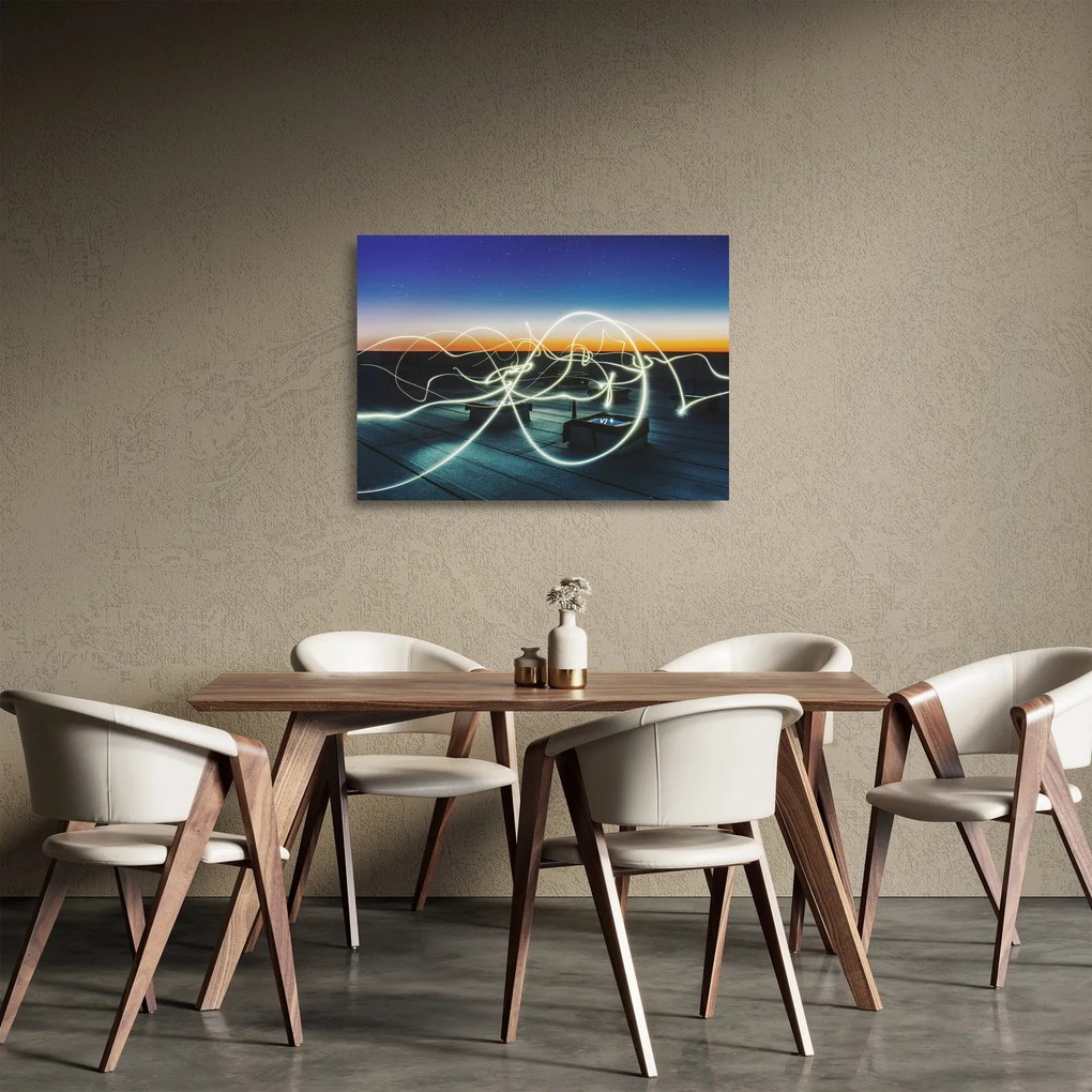 Obraz na szkle - widok nieba z dachu (70x50 cm)