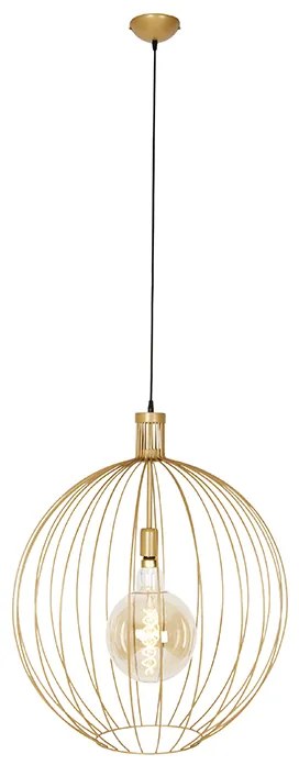 Designerska lampa wisząca złota 60 cm - Wire DosDesignerski Oswietlenie wewnetrzne