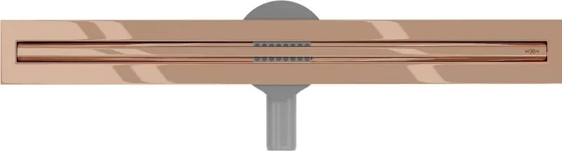 Mexen Flat 360° Slim odpływ liniowy obrotowy 60 cm, różowe złoto - 1641060