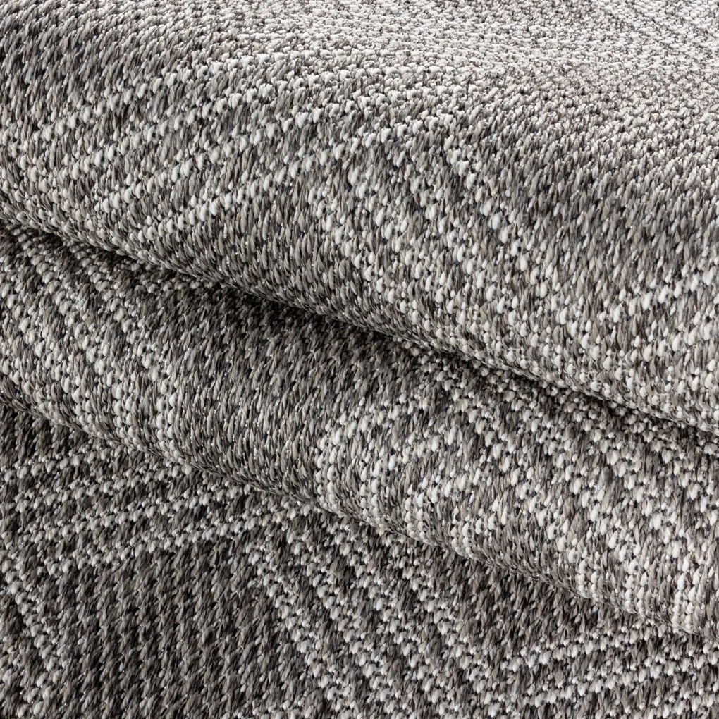 Dywan płaskotkany Aruba heksagon szary 240 cm x 340 cm
