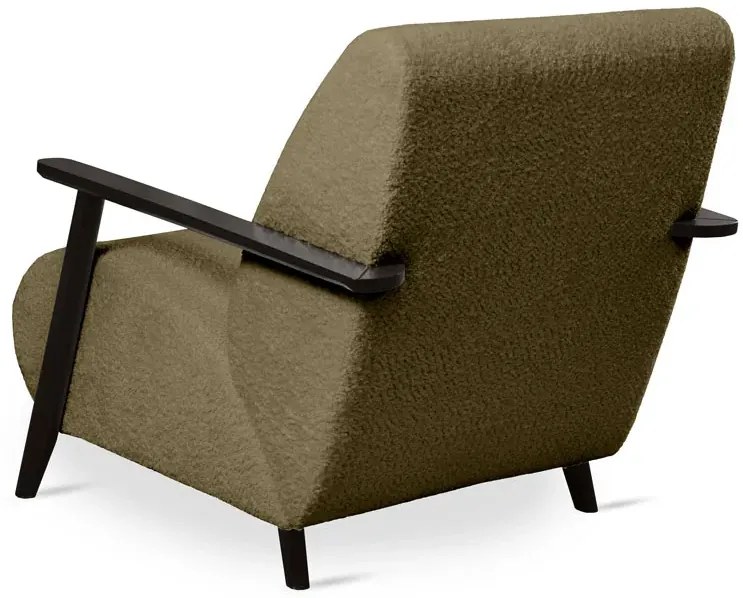Zielony Fotel Drewniany Lisek B3-H05