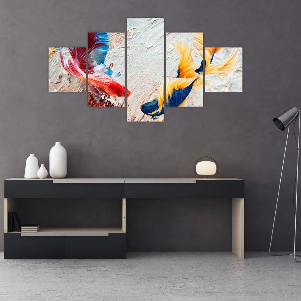 Obraz - Ryby bojowniki (125x70 cm)