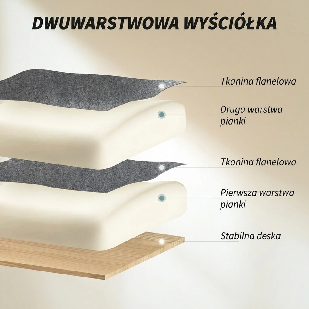 HOMCOM Fotel biurowy regulowany obrotowy z podparciem lędźwiowym, podnóżkiem, flanelą śnieżną, 80 x 80 x 106-114 cm, ciemnoszary | Aosom PL
