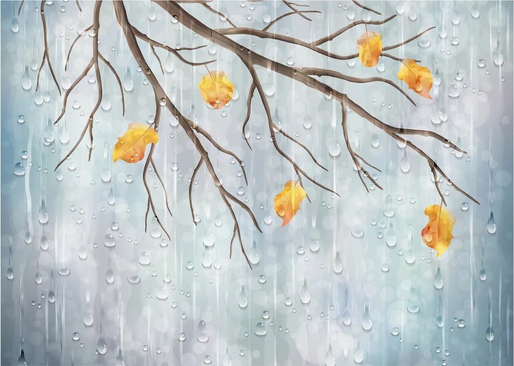 Obraz na szkle - Deszczowa jesień (70x50 cm)