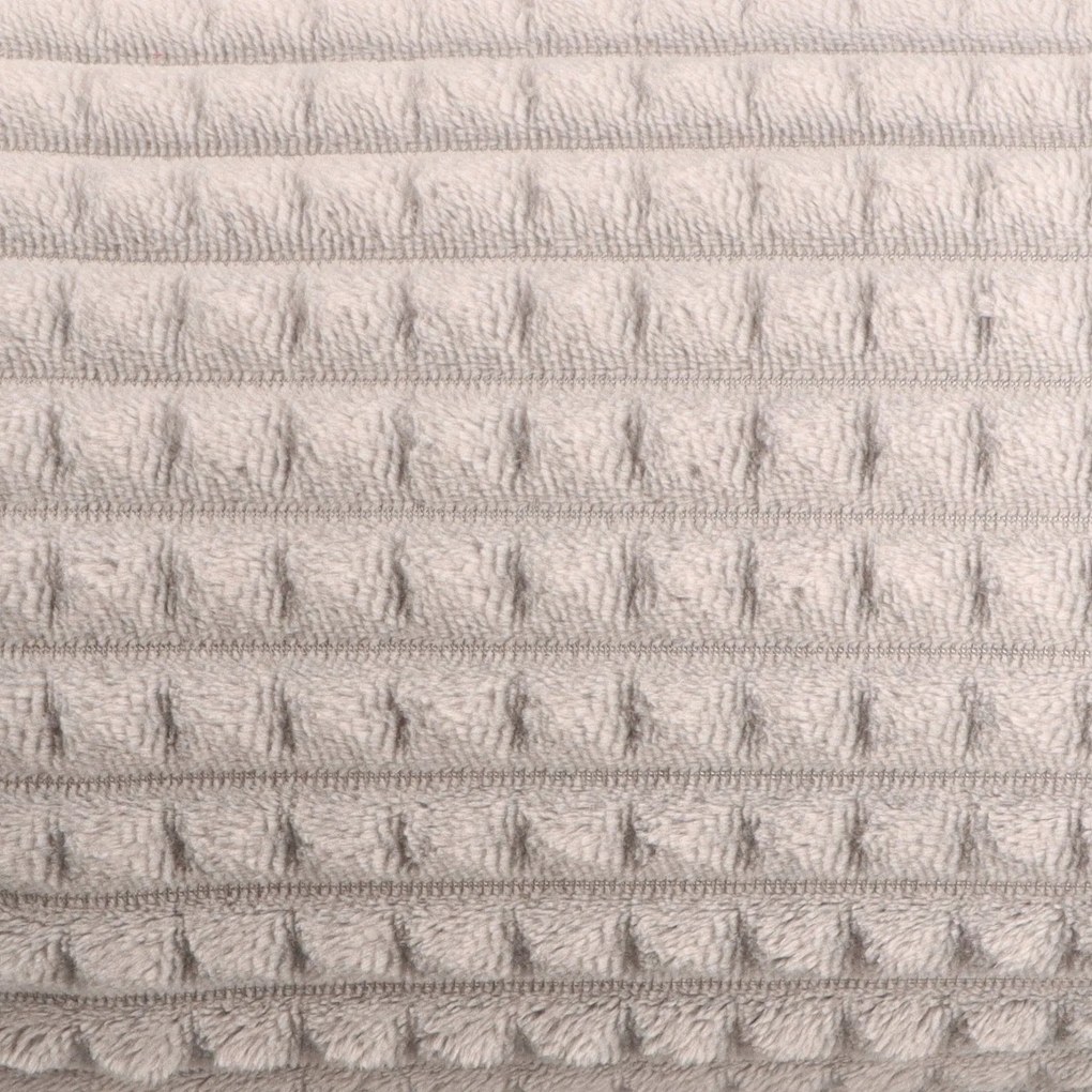 Koc w Kostkę 200x220cm Miękki szary na łóżko Przytulny do Salonu i Sypialni