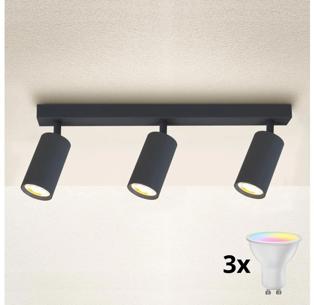 Brilagi - LED ściemnialna oprawa punktowa SELE 3xGU10/6,5W/230V antracyt