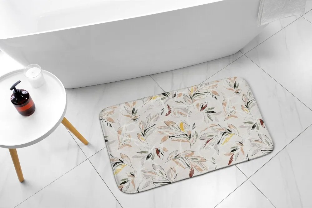 Dywanik łazienkowy antypoślizgowy Dywanik łazienkowy antypoślizgowy Rośliny Abstrakcja