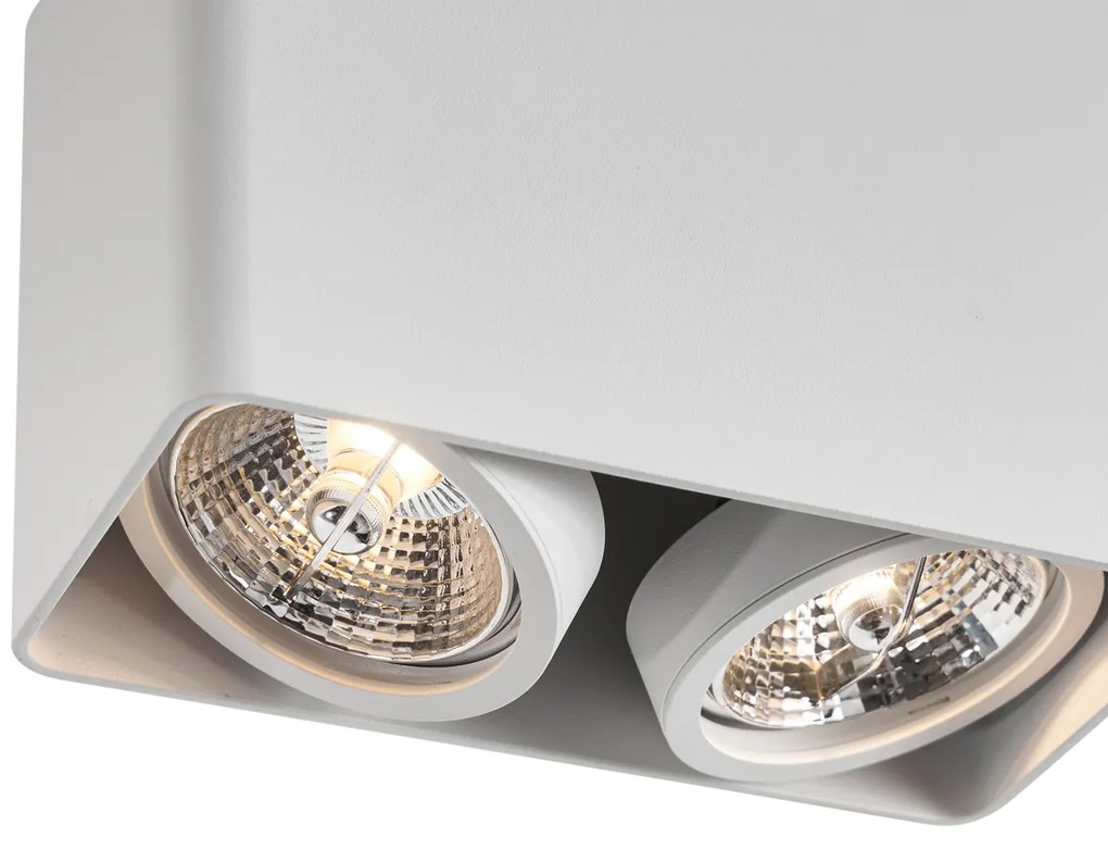 Designerski reflektor natynkowy biały GU10 70mm 2-punktowy obrotowy i uchylny - VoxDesignerski Oswietlenie wewnetrzne