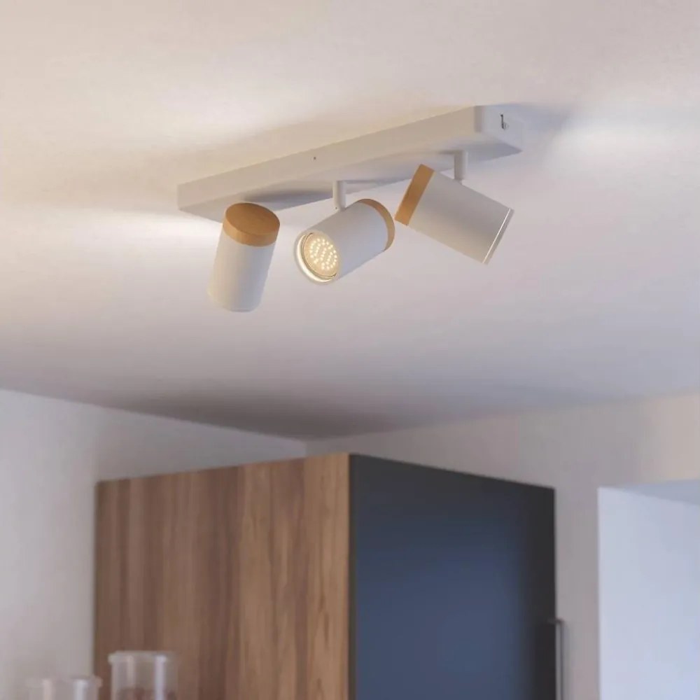 Eglo 300004 - Oprawa punktowa łazienkowa CONSUMA 3xGU10/3W/230V IP44 biała/beżowa