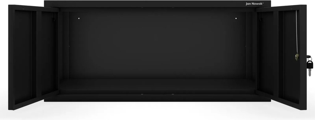 Metalowa nadstawka do szafy biurowej Ewa Compact, kolor czarny