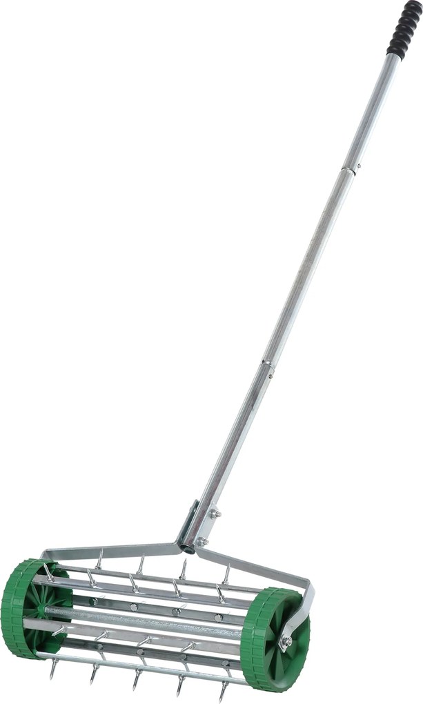 Outsunny aerator do trawnika metal ocynkowany 135 cm x 43,5 cm x 15 cm