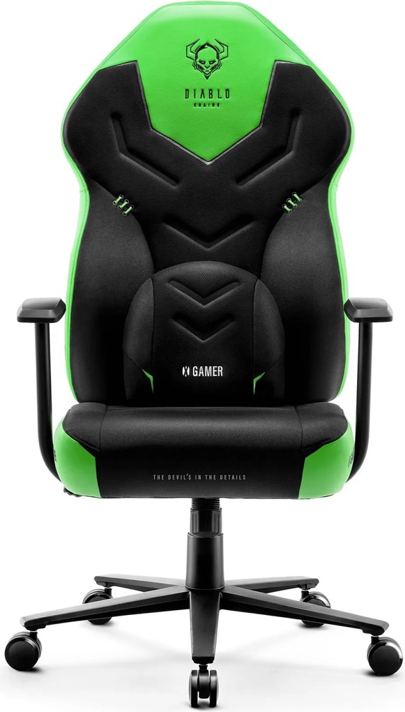 Krzesło gamingowe Diablo X-Gammer 2.0 Normal Size Green Emerald