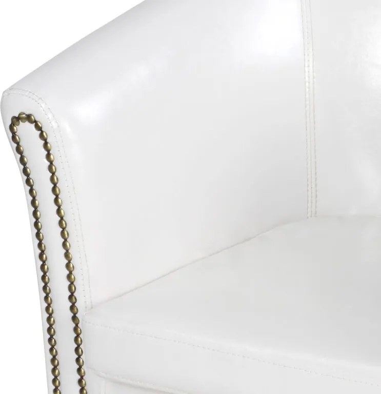 MIADOMODO Zestaw foteli Chesterfield, 58 x 71 x 70 cm, biały