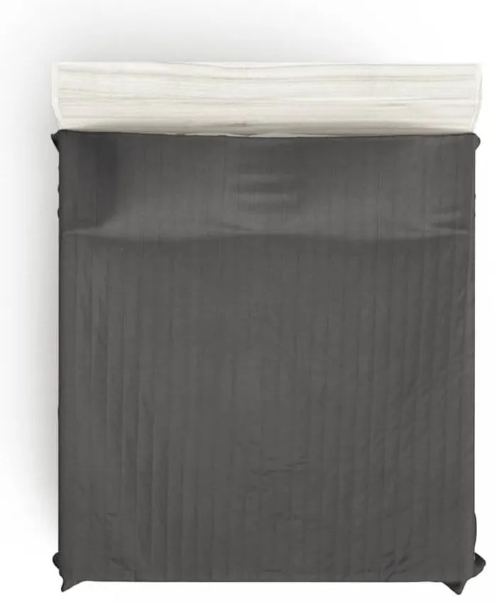 Ciemnoszara pikowana narzuta na łóżko dwuosobowe 220x240 cm Monart – Mijolnir