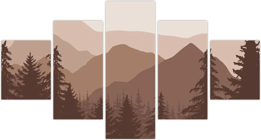 Obraz - Góry Brunatne N⁰2 (125x70 cm)