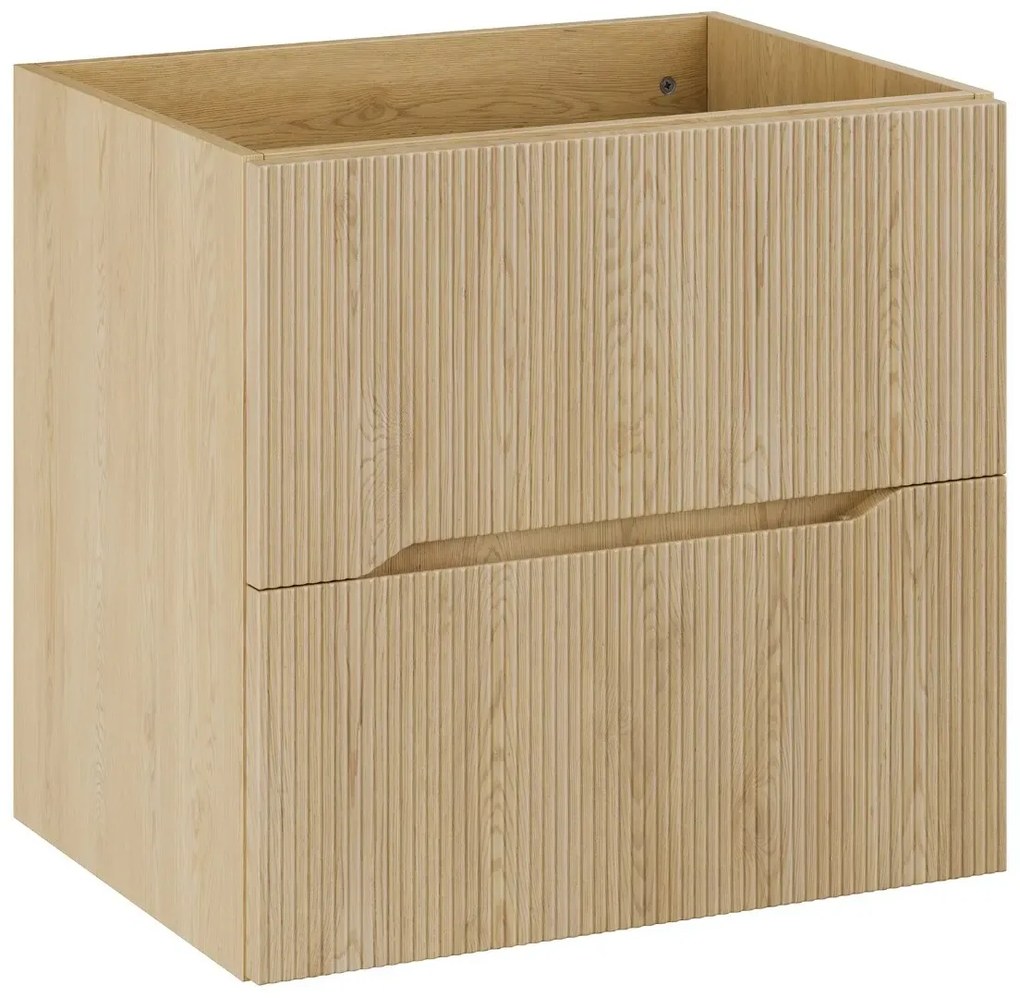 Szafka pod umywalkę nablatową NORDIC CREMONA 2S 60cm dąb cremona z blatem COMAD