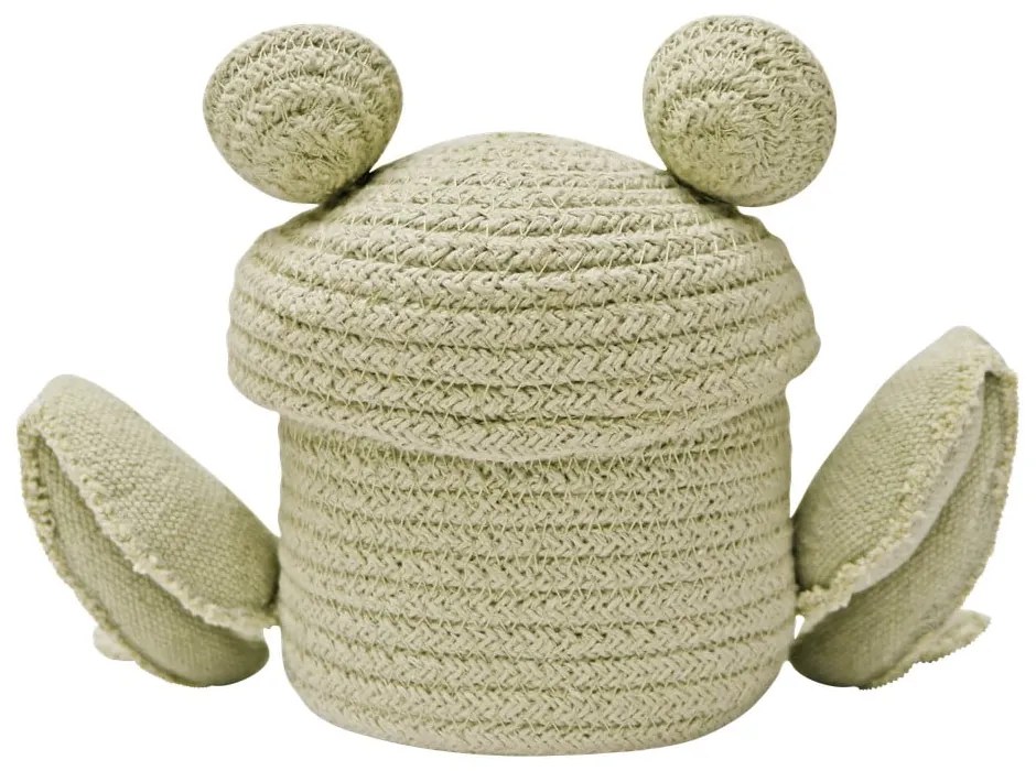 Zielony tekstylny dziecięcy kosz na zabawki ø 15x15 cm Mini Fred the Frog – Lorena Canals