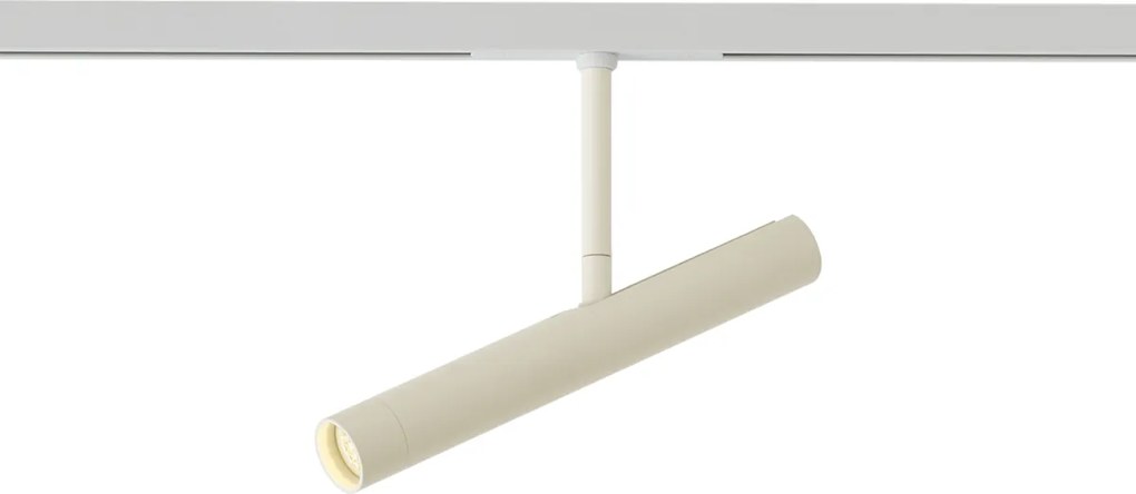 Nowoczesny reflektor beżowy z białym do systemu szynowego 1-fazowego - Slimline Avery