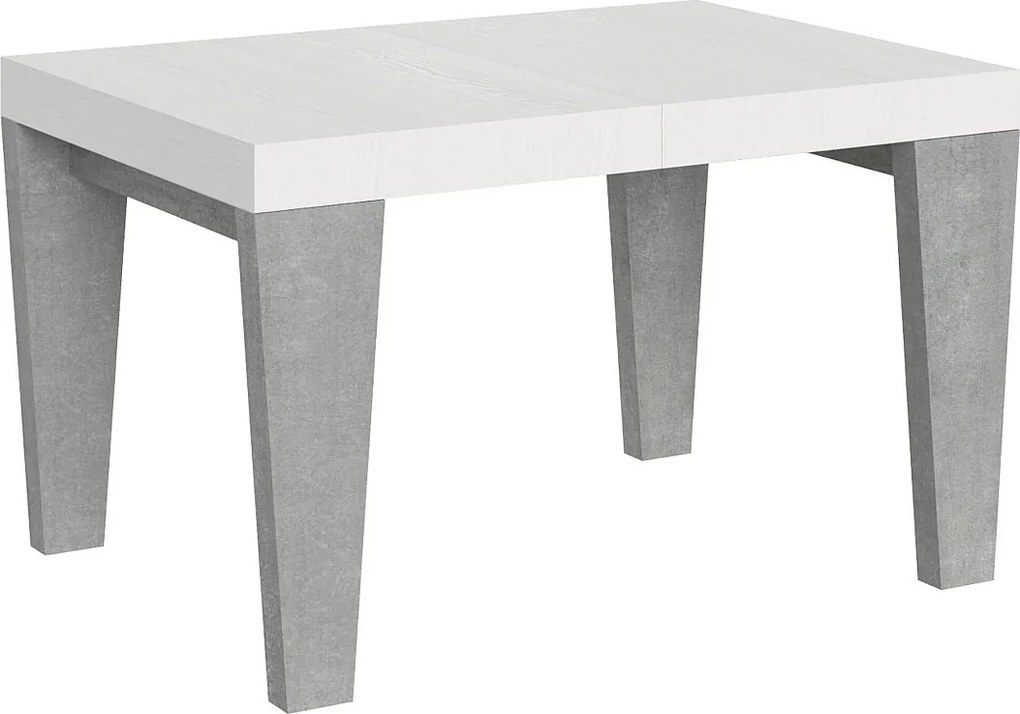 Stół rozkładany 90x130/234 cm Spimbo Mix Blat jesionowy biały - Nogi cementowe