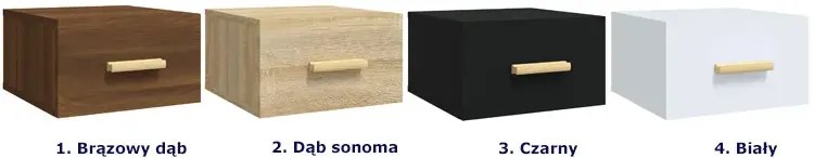 Wisząca szafka nocna brązowy dąb - Trovi