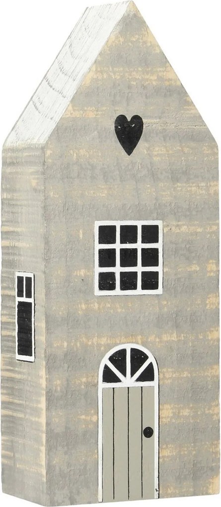 Dekoracja Snow House 19cm white grey