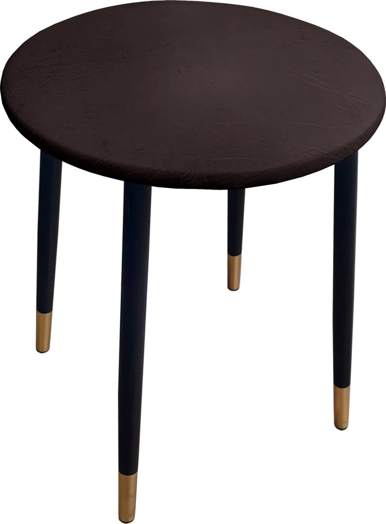 Taboret TRIX stelaż metalowy STOŁEK LOFT : Kolor nogi - Czano-złota stożek, Kolor tkaniny - SKAJ - AL3, Typ tkaniny - Skaj