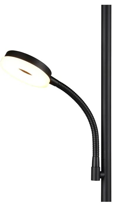 Czarna lampa stojąca LED (wysokość 178 cm) Specter – Trio