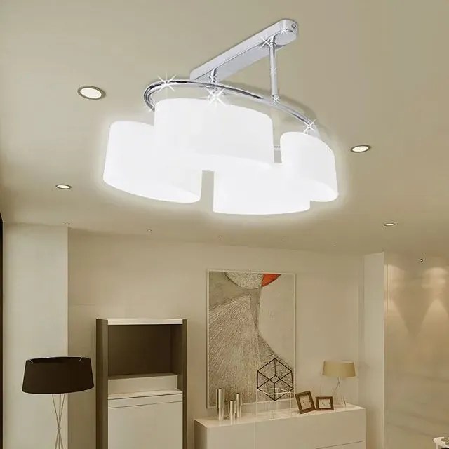 Szklana lampa sufitowa elipsa do salonu S6-N38