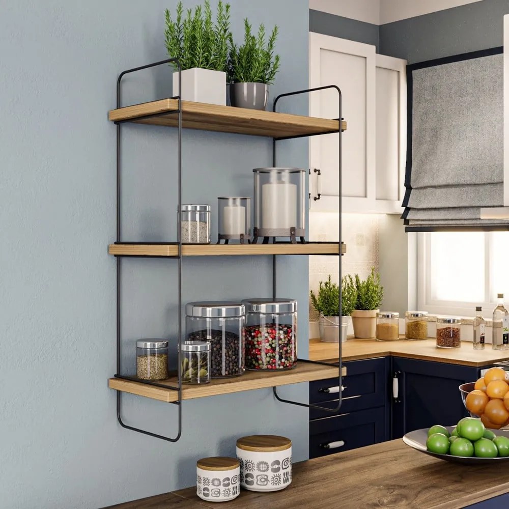 Wielopoziomowa półka w dekorze dębu 40 cm Pulalis – Kalune Design