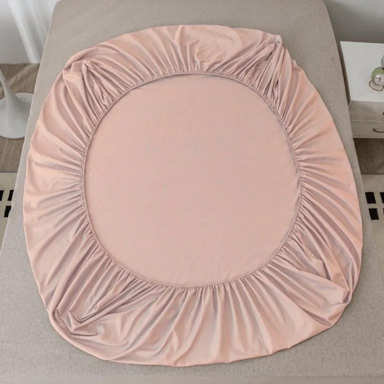 PrzytulneMieszkanie.pl Prześcieradło z mikrofibry MICROVELLE jasnoróżowe 90x200 cm