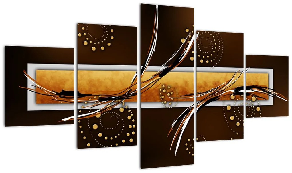 Obraz abstrakcji - Motyle (125x70 cm)
