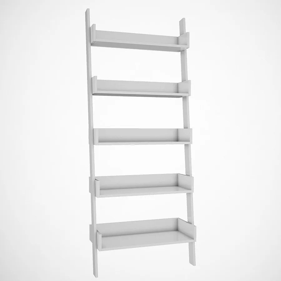 Regał na książki – 80 cm x 195 cm x 32 cm – Biały – Melamina