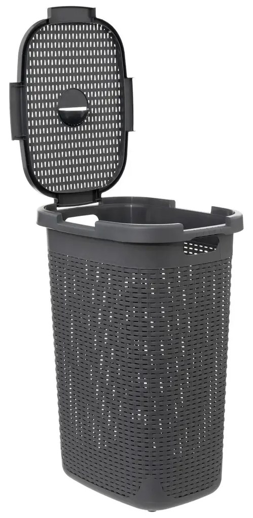 Wysoki kosz na pranie z plastiku, 60 l