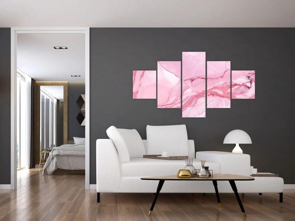 Obraz - Różowy marmur (125x70 cm)
