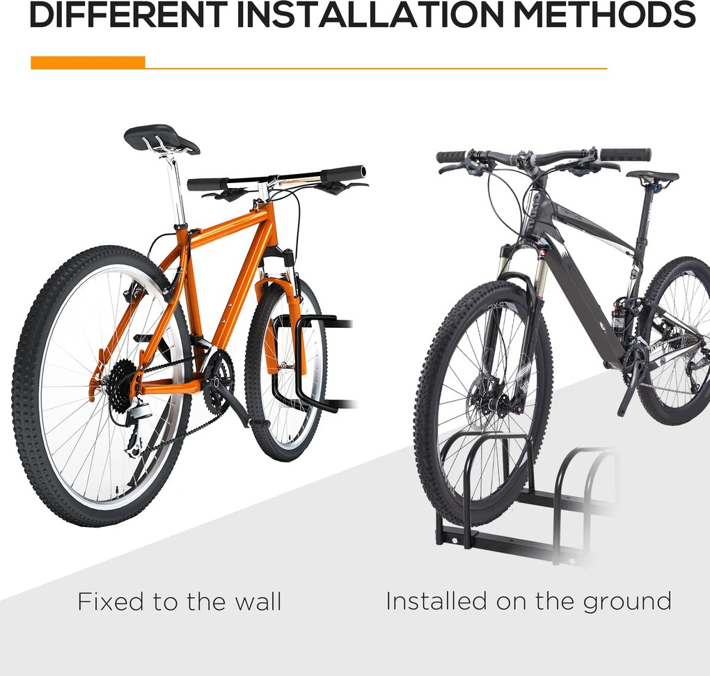 Stojak na rowery HOMCOM stojak na rowery stojak na wiele rowerów do 6 rowerów