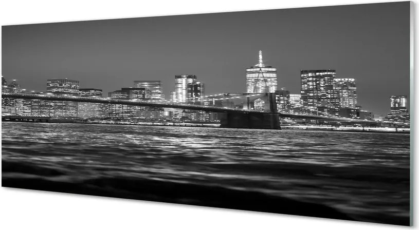 Panel Szklany Szeroka Panorama Mostu na Rzece